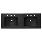 Modway Cayman 48" Double Basin Bathroom Sink - Black-Integrated Countertop