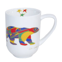 Oscardo Alpha Bear by Dawn Oman Porcelain Mug - 485ml-Indigenous Art Design - Alpha Bear by Dawn Oman, Dene Native artist, First Nations artwork celebrating cultural heritage and tradition