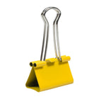 JAM Paper Colourful Binder Clips - Medium - 1 1/4" - Yellow - 15 Pack-Colour: Yellow | Made of tempered steel for an extra strong hold