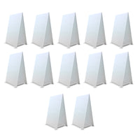 Flipside Premium Corrugated Plastic Dry Erase Tabletop Marquee Easel - 11" x 17" - 12 Pack-Hassle free set up with our easel's user-friendly assembly process.
