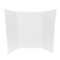 Royal Brites Tri-Fold Display Board - 36" H x 48" W - Black/White-Dual colour - black one side, white on the other