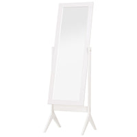HOMCOM Full Length Mirror Free - 18.5" W x 58.25" H - White-Simple design goes well with any décor 