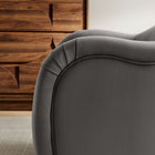 Modway Compose Performance Velvet Accent Chair - Storm Grey-Dense Foam Padding