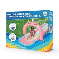 Danaplay Unicorn 10' Waterslide-Extra-Long Fun: Measures 10 feet (3 meters) in length, providing a thrilling sliding experience