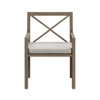 Modway Northlake Outdoor Teak Dining Armchair - Pebble-7