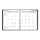 Blueline 2027 MiracleBind 16-Month Monthly Planner with Twin-Wire Binding - 10-3/4" x 8-1/8" - Black - Bilingual-Twin-wire binding with lizard-like soft cover