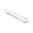 360 Electrical Idealist 3.4 7-Outlet Surge Strip with USB ports and 6-ft Cord - White-1 Adapter-spaced outlet to fit oversized plugs