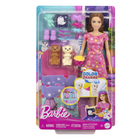 Barbie Puppy Slumber Party Doll-It's sweet dreams for puppy lovers with this Barbie puppy slumber party 10+ piece playset