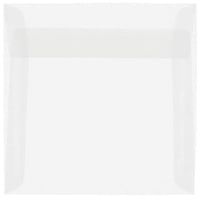 JAM Paper Square Translucent Vellum Invitation Envelopes - 6.5" x 6.5" - Clear - 25 Pack (82516)-Clear