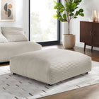 Modway Solace Modular Corduroy Upholstered Ottoman - Almond-Dense Foam Padding