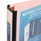 Staples Better Binder - 1-1/2" - Pastel Pink-Framed clear window makes these ideal for use as presentation binders