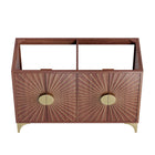 Modway Daylight 48" Double Sink Compatible Bathroom Vanity Cabinet - Walnut-Solid Mango Wood