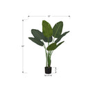 Monarch Specialties 44" Artificial Indoor Bird of Paradise Tree - Floor - Black Pot-This easy-care artificial plant is made from the highest quality materials and requires no maintenance or watering, for a sustainable, environmentally friendly decorative accent that will last a lifetime