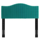 Modway Brielle Channel Tufted Performance Velvet Full/Queen Headboard - Teal-Durable Stain-Resistant Fabric