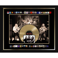 Rush Album Collection Collage with Gold 45 Record - Framed Print - 23" x 19"-Premium music memorabilia