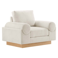 Modway Oasis Upholstered Fabric Armchair - Ivory-Modern Accent Chair