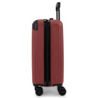 Swiss Mobility JFK Collection 21.75" Hardside Carry-on - Red-Lined interior with dividing panel, practical pockets, and tightening straps to keep content organized and in place