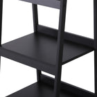 HOMCOM 4 Tier Ladder Shelf Bookcase - Black - Set of 2-Material: MDF, Steel 