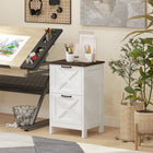HOMCOM 2-Drawer Letter/A4 Filing Cabinet - Distressed White-Particleboard frame supports up to 77 lb (35 kg), providing durability and strength
