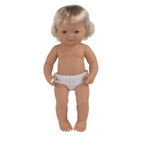Miniland Educational Baby Doll 15" Caucasian Girl-Caucasian Girl 15" doll