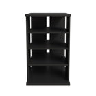 Nexera Jasper 4-Shelf Audio Tower Bookcase - Black-4 open storage shelves