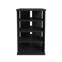Nexera Jasper 4-Shelf Audio Tower Bookcase - Black-4 open storage shelves