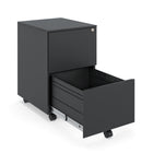 Ceha Canada 2-Drawer Metal Pedestals - Black-EASY MOBILITY WITH 5 CASTERS: Experience effortless mobility with this lockable filing cabinet, featuring 360° swivel casters to enhance stability and prevent tipping
