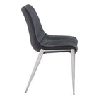 Zuo Magnus Dining Chair - Black/Silver - Set of 2-3 year limited warranty