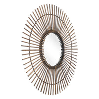 Zuo Dimond Mirror - Gold-Hangs vertically only