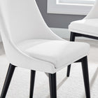 Modway Viscount Fabric Dining Side Chair - White - 2 Pack-Non-Marking Foot Caps