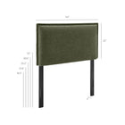 Modway Camille Upholstered Linen Blend Twin Size Headboard - Sage-Removable Slipcover
