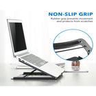 Mount-It! Portable Folding Laptop Stand - Black-Foldable, travel-friendly design