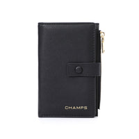 Champs Iconic Slim Wallet - Black-RFID Blocking Card Holder