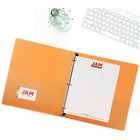 JAM Paper Plastic 1" 3-Ring Binder - Orange-JAM Paper three ring binders help organize and store 3 hole punch assignments, projects, memos and any other important document