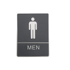 Futech Man with Braille Washroom Sign - Grey - 2 Pack-6"W x 8"H x 1-1/4"D