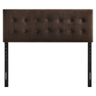 Modway Emily Stain-Resistant Performance Velvet Full Size Headboard - Chocolate Brown-Seven Mounting Positions