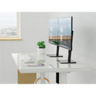 ShoppingAll Glass Electric Height Adjustable Standing Desk with Drawer - White-8