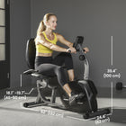 Soozier Recumbent Exercise Bike for Home-Fully adjustable seat (height and forward/back) ensures comfort