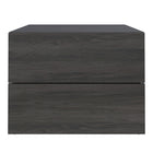 Nexera James Nightstand With 2-Drawers - Bark Grey-Designed and made in Canada with CARB II/FSC Certified particle board and MDF materials. Assembly required