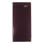 Brownline 2027 Executive Appointment Book Weekly Pocket Planner with Sewn Binding - 6-7/8" x 3-3/16" - Assorted Colours - Trilingual-Reference calendars for current and
following months on each spread