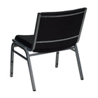 Flash Furniture HERCULES Series Big & Tall Fabric Stack Chair - Black - 2 Pack-Stack Quantity: 12