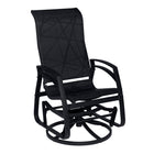 Dura Housewares Kansas Aluminium Swivel Glider - Black-Modern look swivel glider