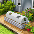 Outsunny Portable Mini Greenhouse - 7' x 3' x 2' - White- Three top mesh windows and two side mesh windows to allow air inside
 
