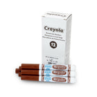 Crayola Broad Line Washable Markers - Brown - 12 Pack-Add bold, vibrant colour to artwork, school assignments and other creative projects