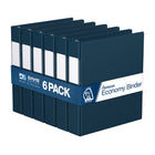 Davis Group Premium Economy Binder - D Ring - 1.5" - Navy Blue - 6 Pack-3 Ring Binder