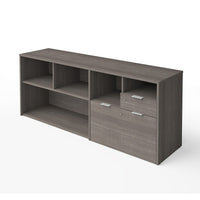 Bestar i3 Plus Credenza, Bark Grey (160610-1147)-Credenza