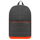 Vangoddy Grove Lightweight Casual Travel 15" Laptop Backpack - Grey/Orange-Padded laptop section helps keep your device secure