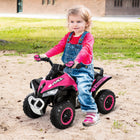 Aosom Kids Sliding Ride-On 4 Wheel ATV - Pink-Seat Dimension: 11"L x 6.25"W x 1.25"H 