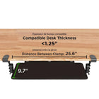 Uncaged Ergonomics KT4 Clamp-On Under Desk Keyboard Tray - Black-The KT4 lets you type with neutral or negative tilt and typing angle can be changed easily. 