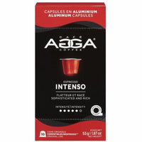 Agga Intenso Nespresso Compatible Capsules - Dark - 10 Pack-Compatible with Nespresso OriginalLine - Dark - Capsule - Intenso - Kosher - 10 / Box